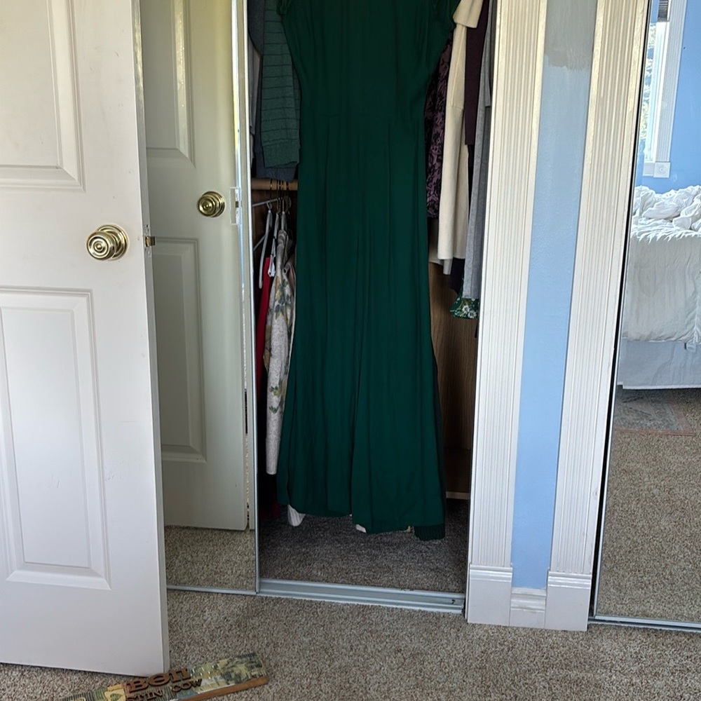 Reformation Mayer Green Cut out Jumpsuit